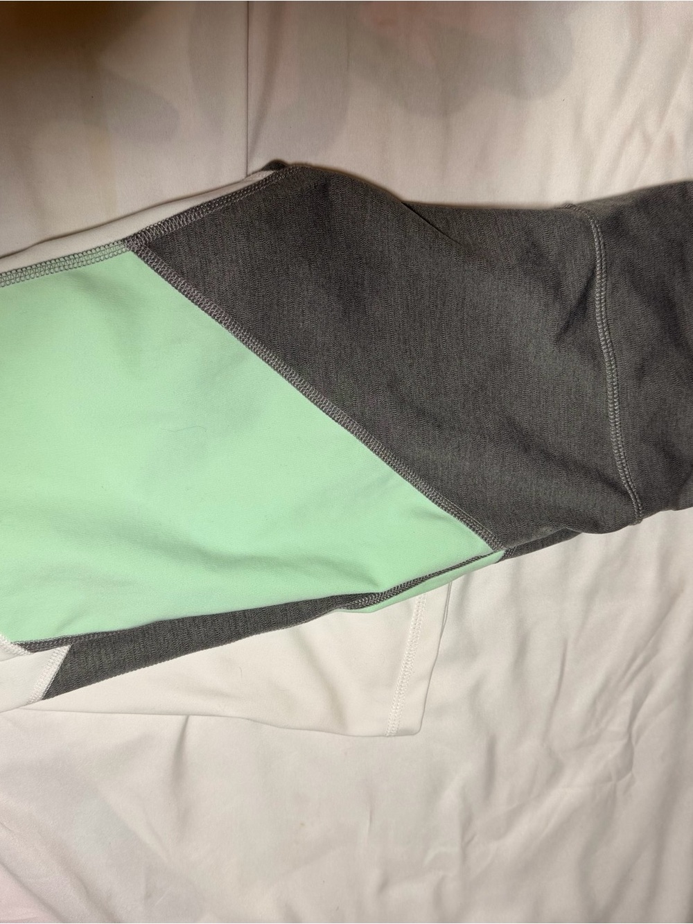Women’s Colorblock Active capris leggings- Mint & Charcoal